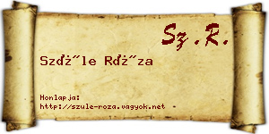 Szüle Róza névjegykártya
